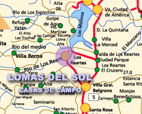 Mapa de ubicación Cabañas El  Viejo Nogal, Villa general Belgrano, calamuchita, Córdoba, Argentina