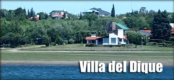 Villa del Dique, Embalse de Río Tercero, Calamuchita, Córdoba. Vistal del lago, complejos turísticos, cabañas, hoteles