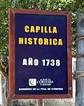 Cartel, Templo de la Inmaculada Concepción, Fachada, Los Reartes, Calamuchita, Córdoba, Argentina