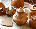 Conjunto de vasijas de los artesanos de Madre Tierra Villa Larca San Luis