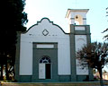 Frente y campanario de la Iglesia de La Paz