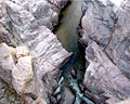 Formaciones rocosa vista superior en Mina Clavero
